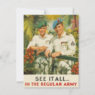 Postal Vean todo en el reclutamiento tradicional de vinta