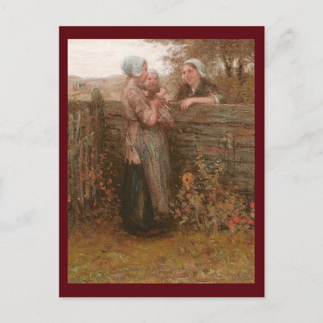 Postal Vecinos visitando la cerca (Anverso)