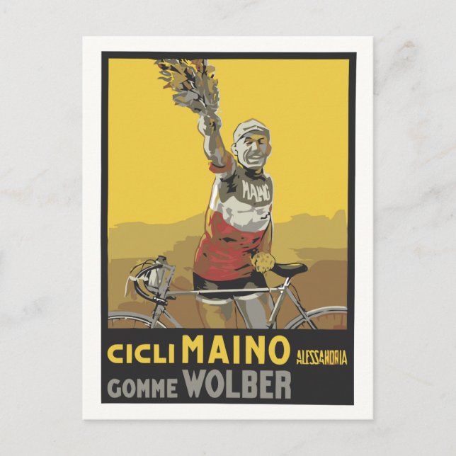 Postal Vector Art, ciclismo, campeón italiano 1920 (Anverso)