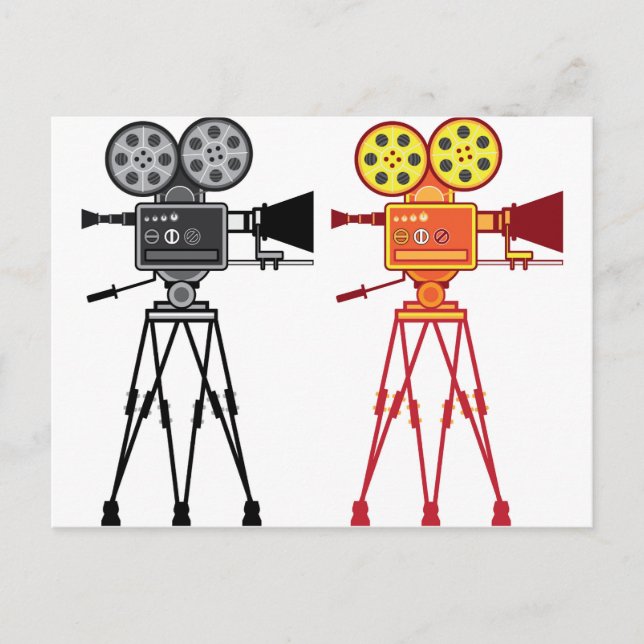 Postal Vector de películas de proyector de vídeo retro (Anverso)