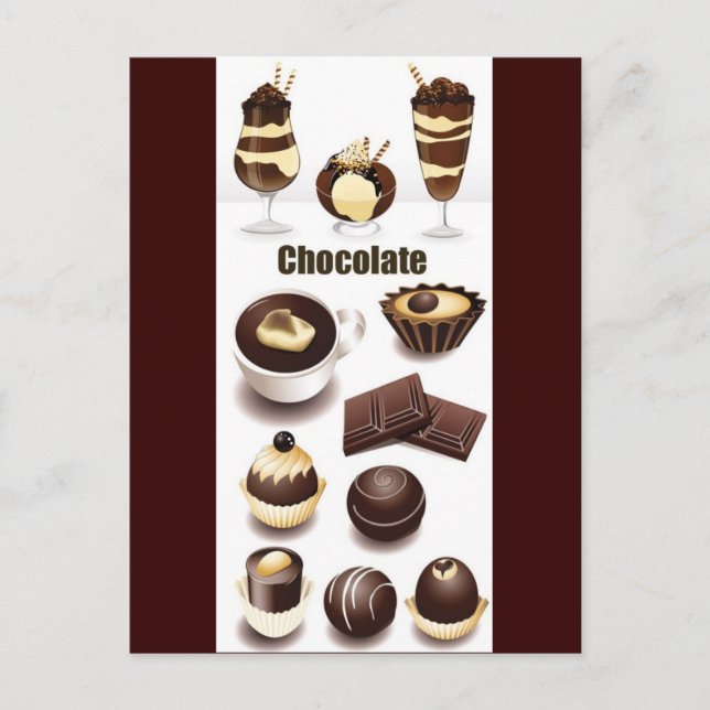 Postal Vectores de stock - Chocolate (Anverso)