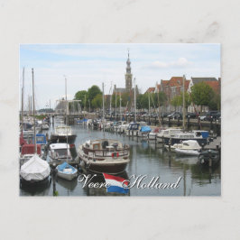 Postal Veere old Harbour Zeeland Holland Postcard