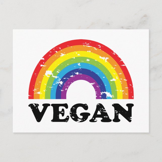 Postal Vegan Rainbow (Anverso)