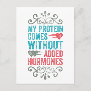 Postal Vegan sin hormonas añadidas