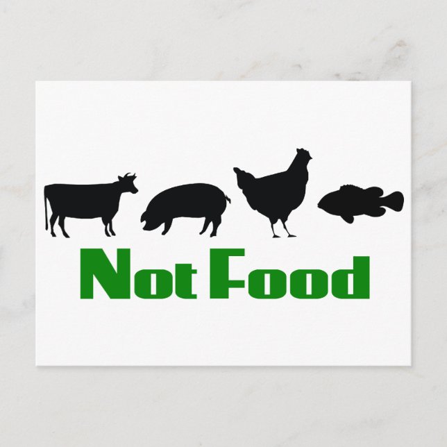 Postal Vegan / Vegetariano No Alimentos (Anverso)