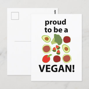 Postal Vegano Orgulloso De Ser Un Vegano