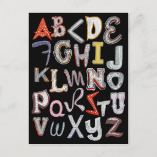 Postal Vegas Neon A to Z - de noche