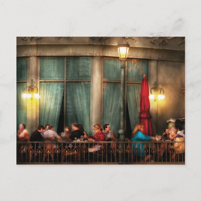 Postal Vegas - París - El Café al aire libre (Anverso)