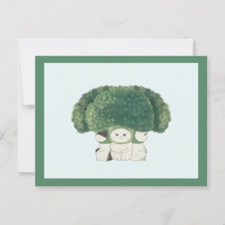 Postal Veggie Cats Postcard -broccoli cat-