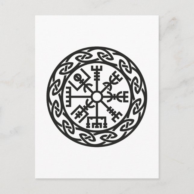 Postal Vegvísir, Islandia, el encanto del viajero, la pro (Anverso)