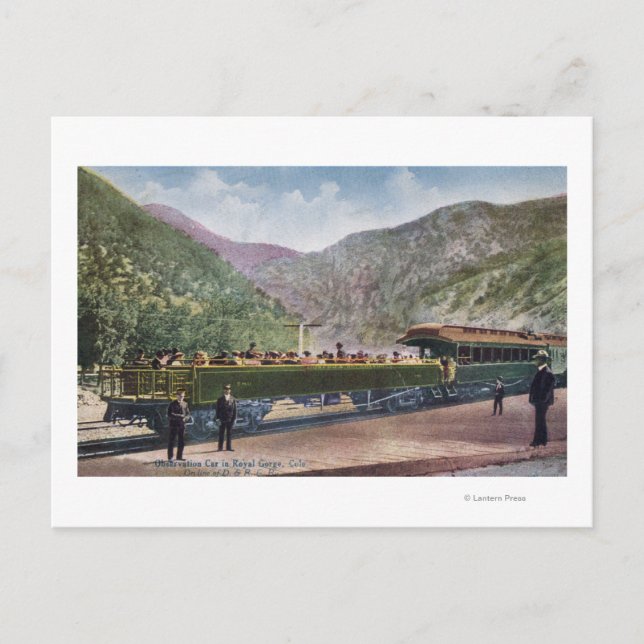 Postal Vehículo ferroviario de observación (Anverso)