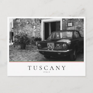 Postal Vehículo FIAT de época en Italia monocromo