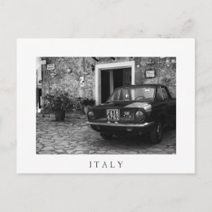Postal Vehículo FIAT de época en Italia monocromo