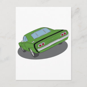 Postal Vehículo muscular de América Verde