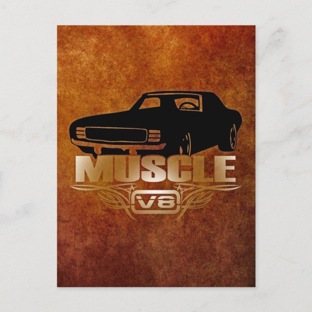 Postal Vehículo muscular V8 (Anverso)