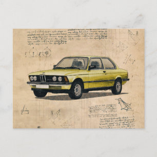 Postal Vehículo Vintage BMW