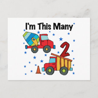Postal Vehículos de construcción Regalos de cumpleaños 2
