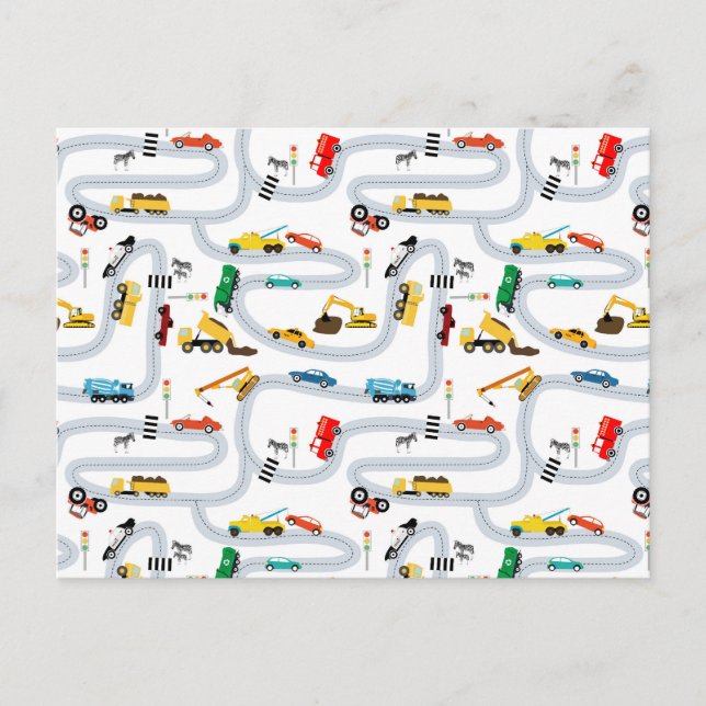 Postal Vehículos de transporte Coches y camiones Tráfico  (Anverso)