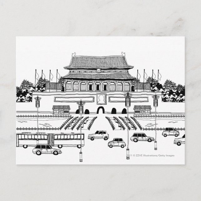 Postal Vehículos por carretera por pagoda (Anverso)