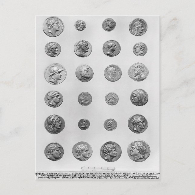 Postal Veinticuatro monedas (Anverso)