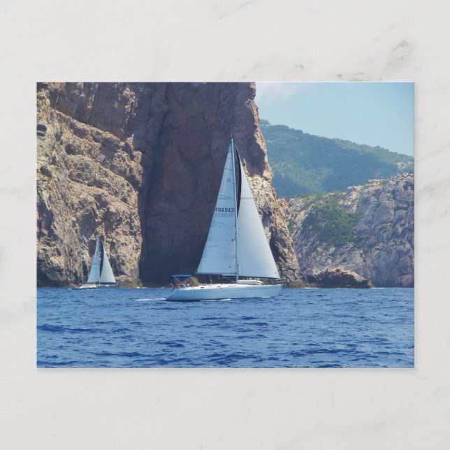 Postal Vela A Lo Largo De La Costa De Cerdeña (Anverso)