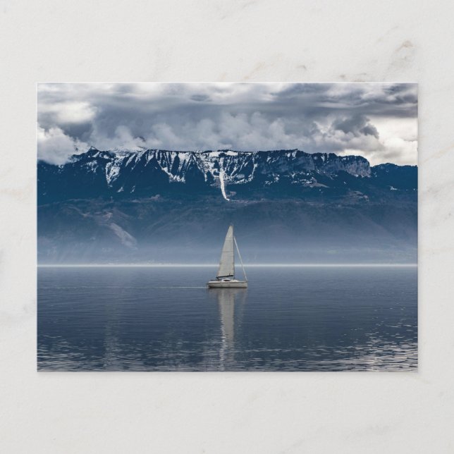 Postal Vela blanca en el agua (Anverso)