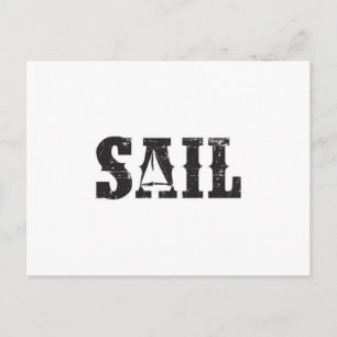 Postal Vela Capitán de marinero navegante Idea divertida