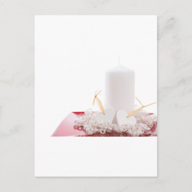 Postal Vela & Corazones (Anverso)