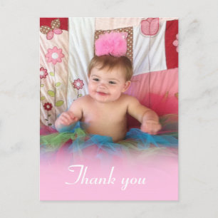 Postal Vela De Algodón Rosa: Foto Gracias Postcard