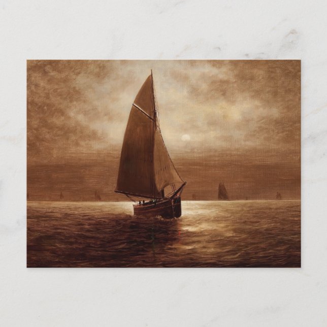 Postal Vela de noche (alrededor de 1900) Elbridge Wesley  (Anverso)