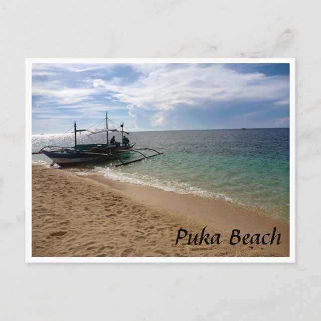 Postal vela de playa puka (Anverso)