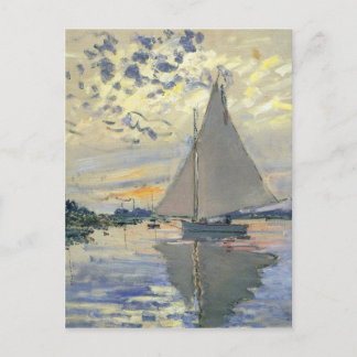 Postal Vela en barco de Monet en Le-Petit-Gennevillie