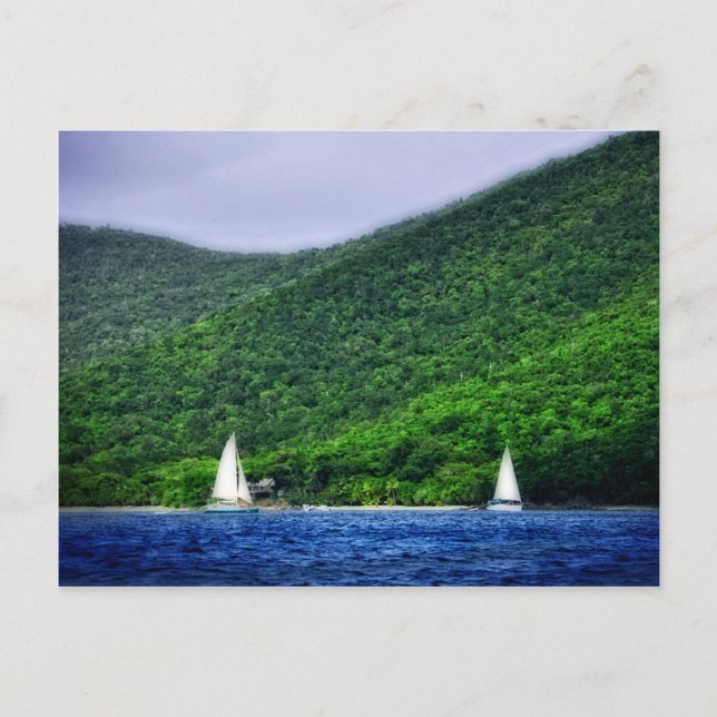 Postal Vela en las Islas Vírgenes de los Estados Unidos (Anverso)