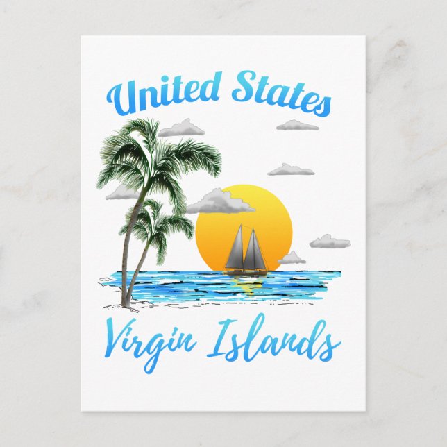 Postal Vela Islas Vírgenes de Estados Unidos (Anverso)