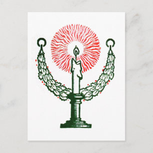 Postal Vela tradicional de Navidades