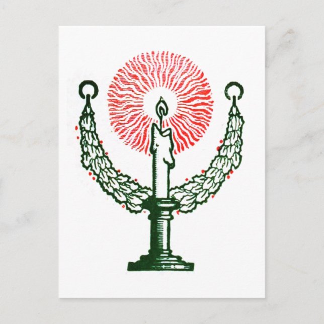 Postal Vela tradicional de Navidades (Anverso)