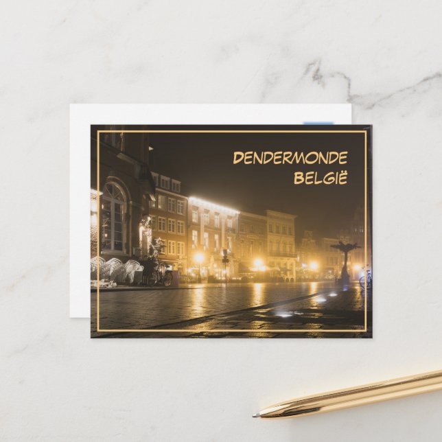 Postal Velada temblorosa en Dendermonde, Bélgica (Anverso/Reverso In Situ)