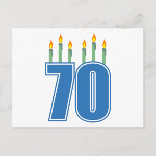 Postal Velas de cumpleaños (azul/verde)