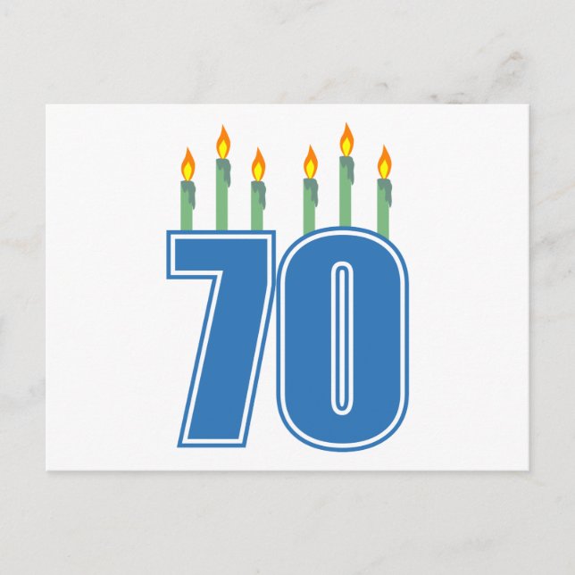 Postal Velas de cumpleaños (azul/verde) (Anverso)