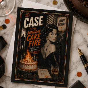 Postal Velas de Cumpleaños Divertidas Vintage Chiste Feli