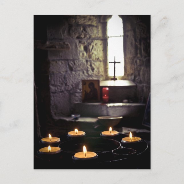 Postal Velas de la Abadía de Iona (Anverso)