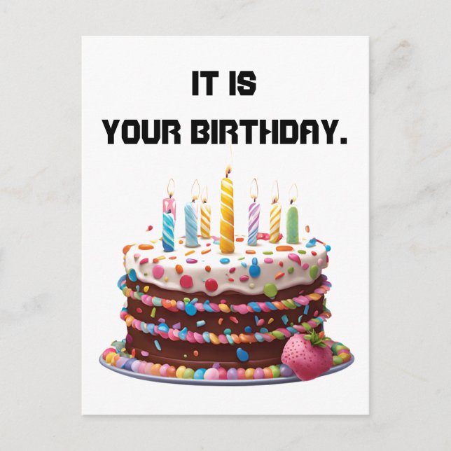 Postal Velas de pastel de cumpleaños personalizadas Celeb (Anverso)