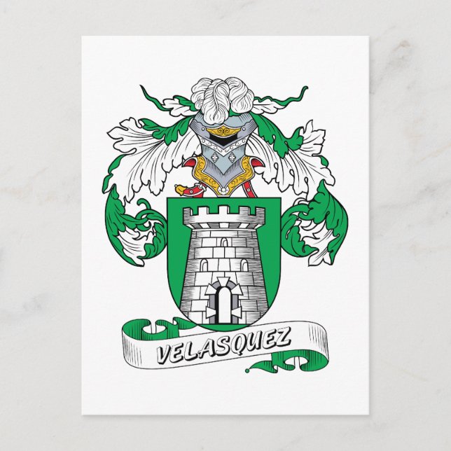 Postal Velasquez Family Crest (Anverso)