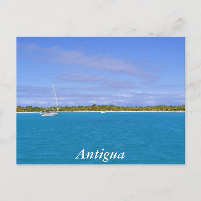 Postal velero en Antigua (Anverso)