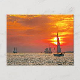 Postal Velero en Key West al Atardecer