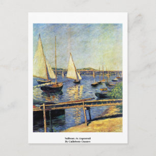 Postal Veleros De Argenteuil Por Caillebotte Gustave