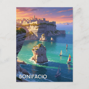 Postal Veleros en Bonifacio Córcega Francia Viajes