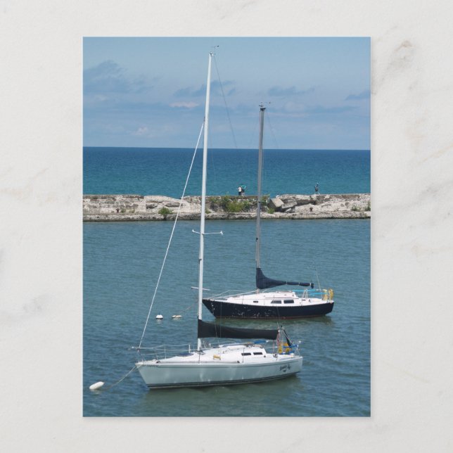 Postal Veleros en el lago Ontario (Anverso)
