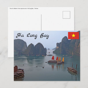Postal Veleros en la bahía de Ha Long - Vietnam, Asia