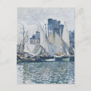 Postal Veleros y museo de Le Havre en azul